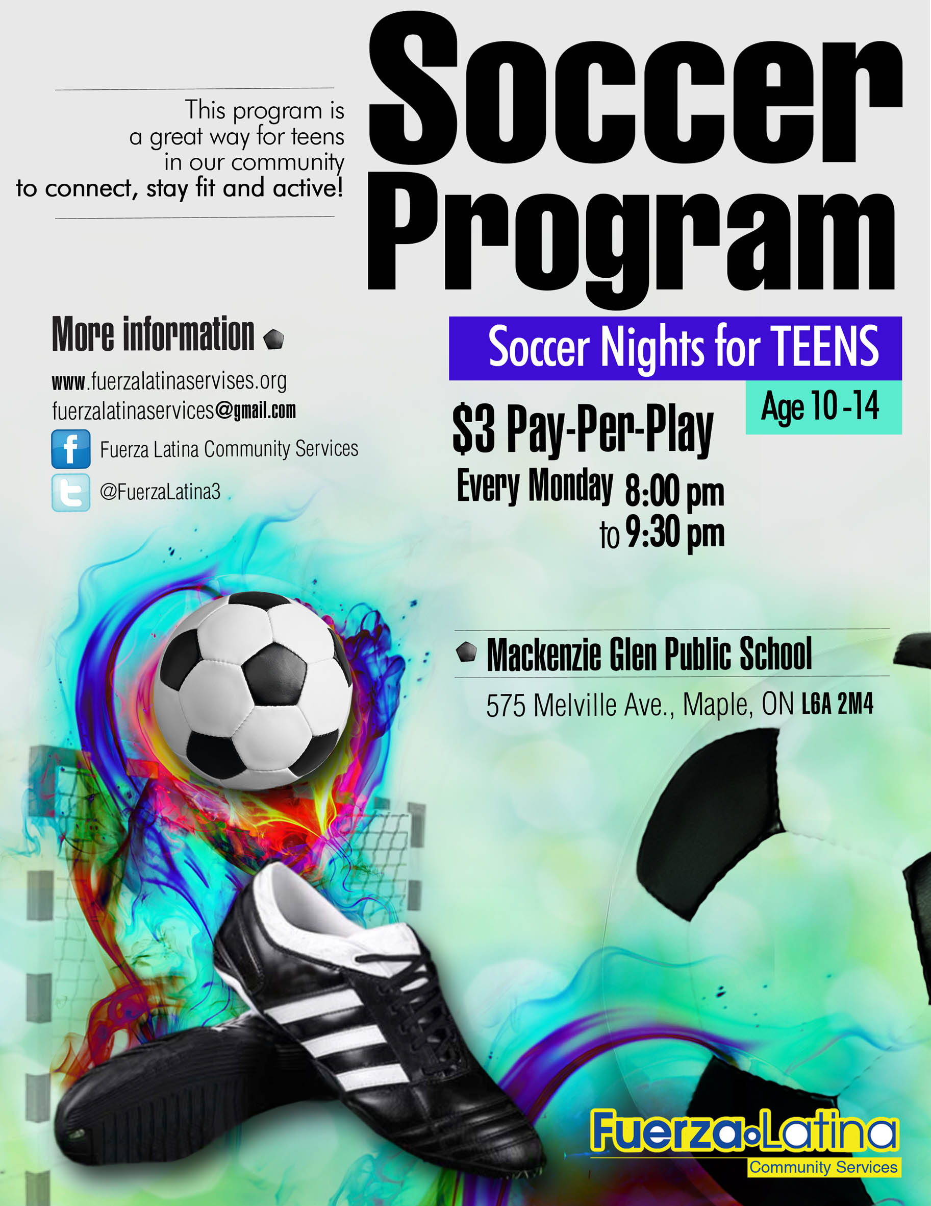 YOUTH SOCCER PROGRAM TEEN WEB | Fuerza Latina Services